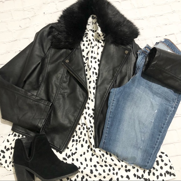 The Limited Jackets & Blazers - 🎈SALE! The Limited Faux Fur Leather Jacket